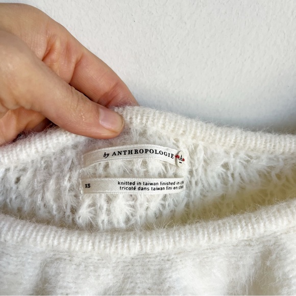 By Anthropologie Ruffled Boat Neck Sweater - Picture 4 of 13